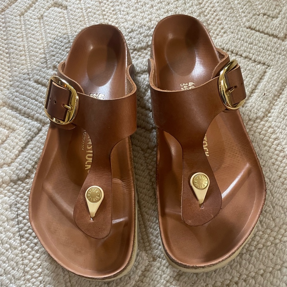 Birkenstock Gizeh Big Buckle cognac